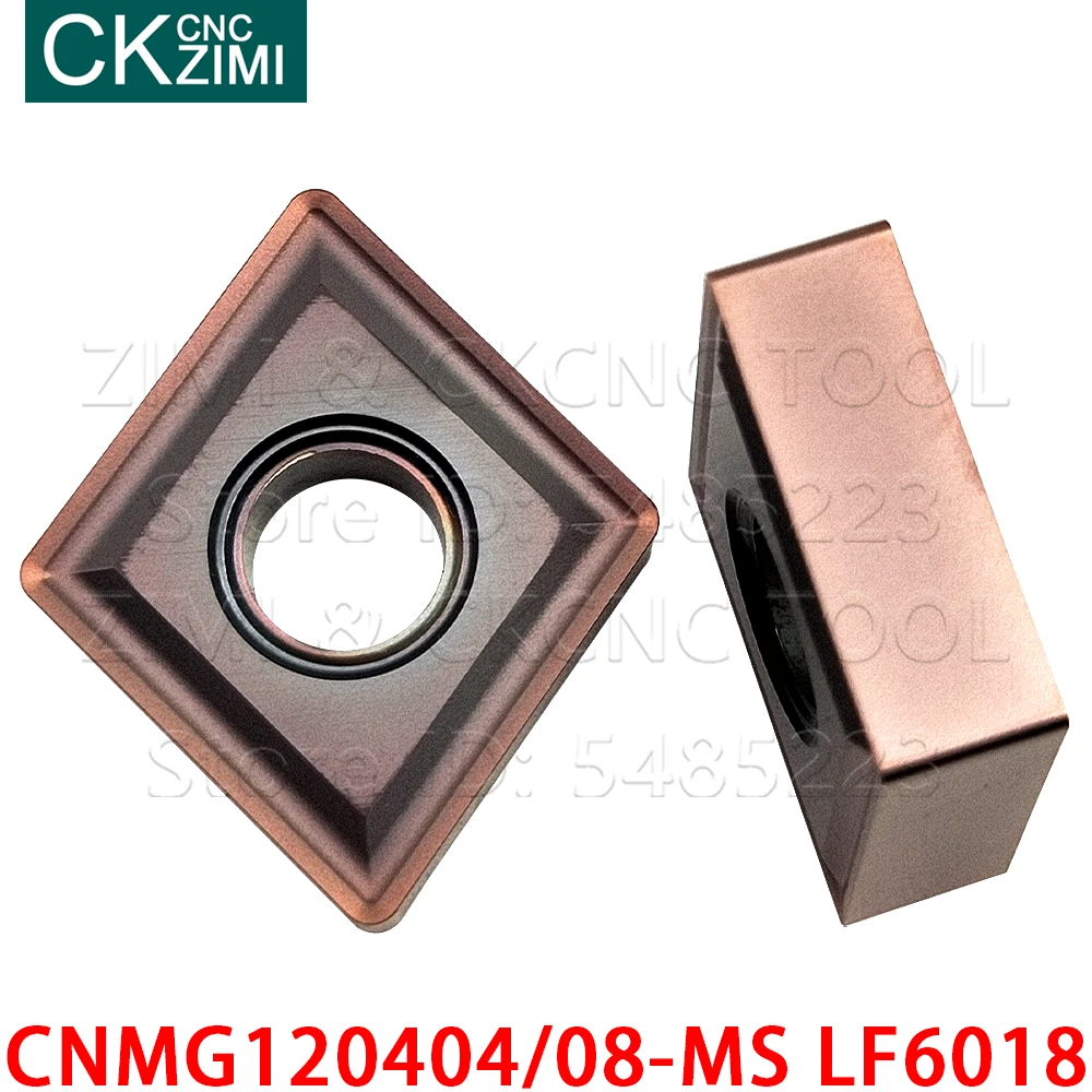 CNMG120404-MS LF6018 CNMG120408-MS LF6018 كربيد إدراج الخارجية تحول أدوات CNC قطع مخرطة أدوات CNMG ل الفولاذ المقاوم للصدأ
