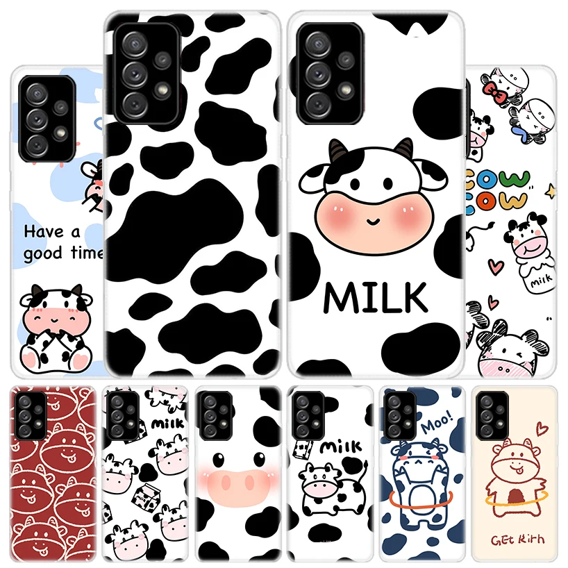 Dairy Cattle Cow Speckle Cute Cover Phone Case For Samsung Galaxy A55 A54 A53 A52 A15 A14 A13 A12 A35 A34 A33 A32 A25 A24 A23 A2