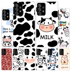 Dairy Cattle Cow Speckle Cute Cover Phone Case For Samsung Galaxy A55 A54 A53 A52 A15 A14 A13 A12 A35 A34 A33 A32 A25 A24 A23 A2