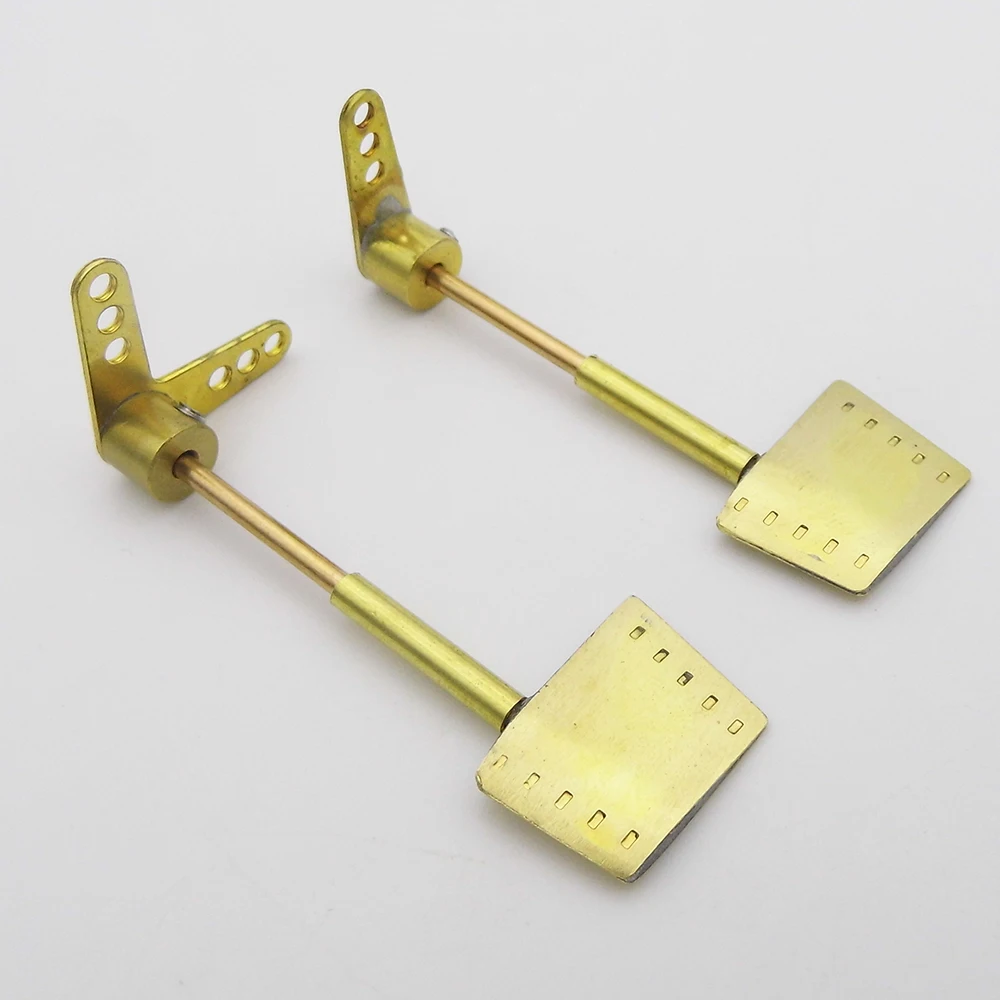 1Pair RC Boat Rudder Copper Submerged Steering Rudder Servo Arm for 1/350 RC Boat Marine KMS Bismarck battleship Ship