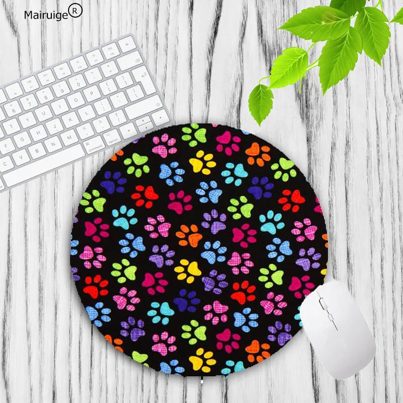 XGZ Cute Cat Animal Rubber Mouse Pad Round Mouse Mat Non Slip Mousepad Desktop Laptop Mat for Girls 20X20CM Rug for Office Work