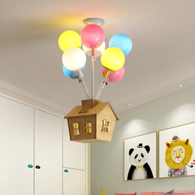 

Nordic Colorful Balloons Pendant Ceiling Lamps Lights Kids Individuality Hanging Lamps Children's Room Decoration Light Fixture