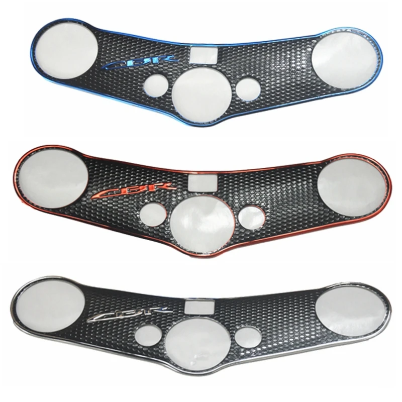 Motorcycle Central Console Carbon Fiber Pattern CBR Sticker Top Triple Clamp case CBR