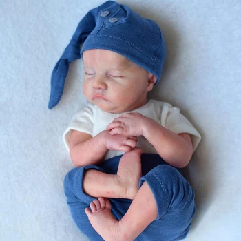 20 inch reborn doll kit sweet sleeping baby DIY unpainted unfinished doll parts Bebe doll kit reborn drop shipping