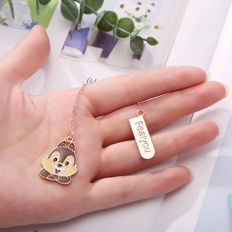 Cartoni animati Kawaii scoiattolo segnalibro accessori fai da te libro Mark pagina cartella ufficio materiale scolastico cartoleria per studenti