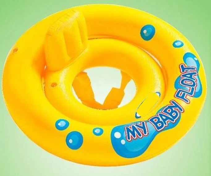 Doki Toy 2021 nuovo anello da nuoto gonfiabile rotondo 67cm doppia camera cerchio da nuoto per bambini cerchio da nuoto di sicurezza solido giallo