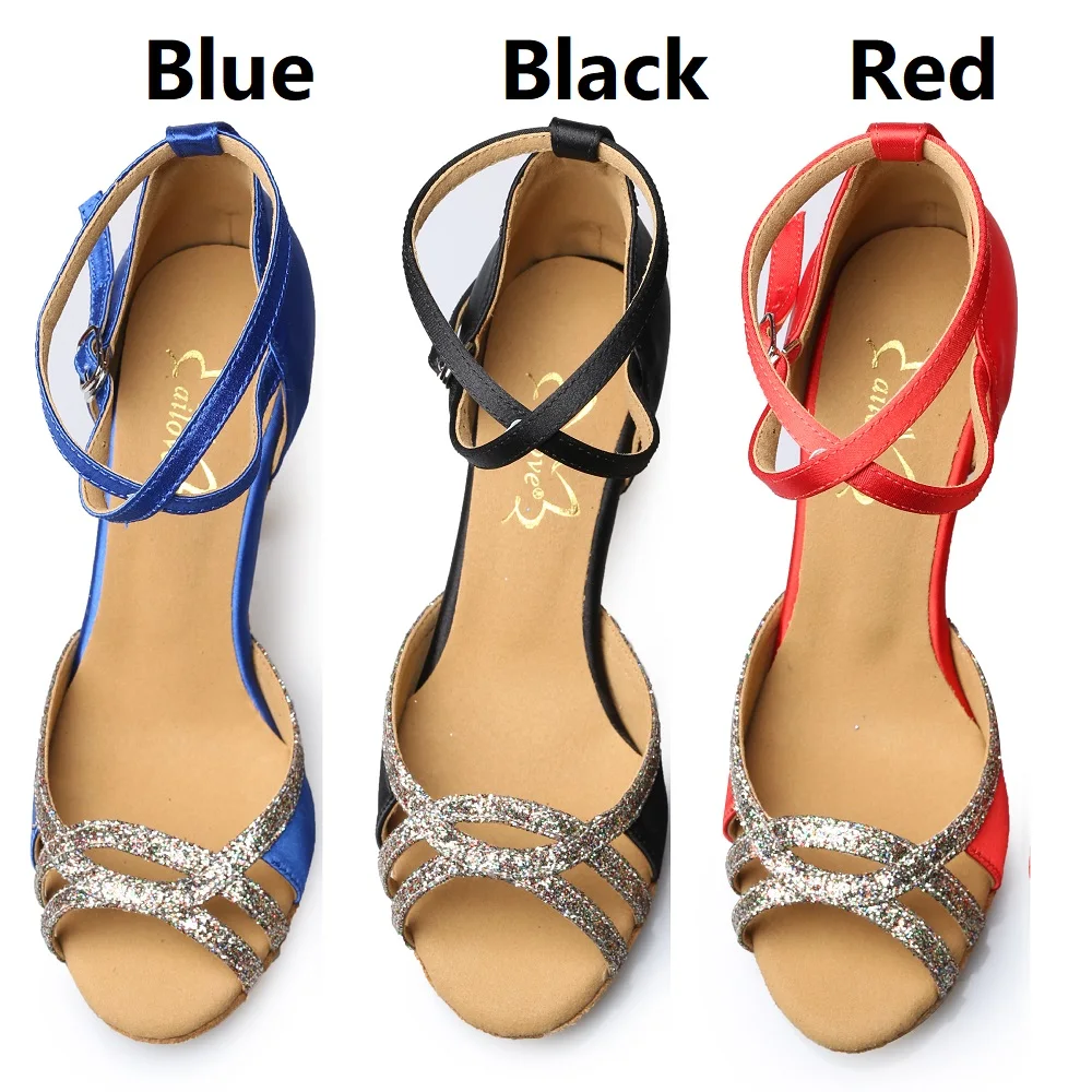 Social Ballroom Dance Sandals Lady`s Latin Salsa Tango Professional Dancing Shoes S070