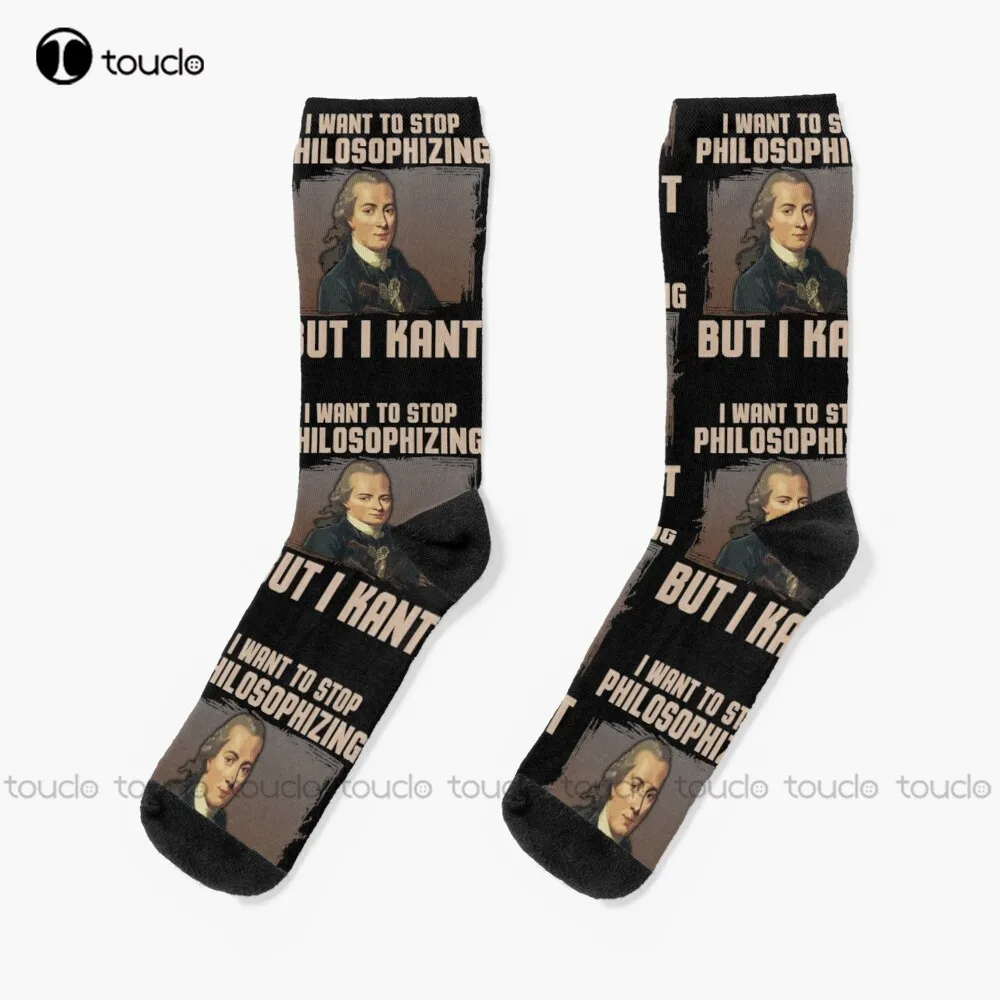 But I Kant Stop Philosophizing Socks High Socks Personalized Custom Unisex Adult Teen Youth Socks 360° Digital Print Funny Sock