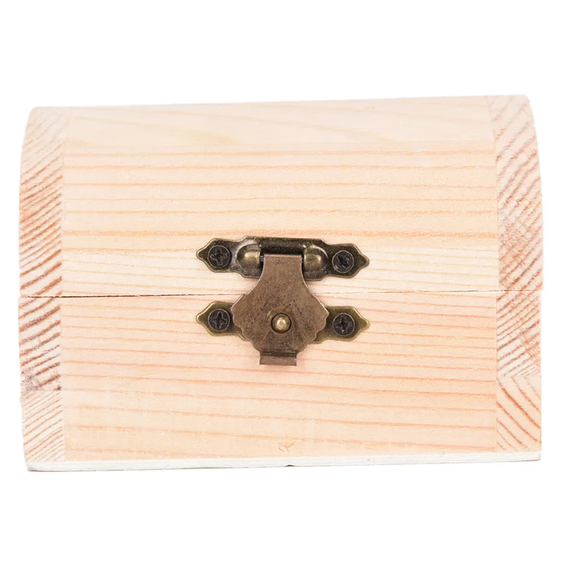 1 Pcs Home Storage Box Wooden Box Without Inner Natural Wooden Postcard Organizer Handmade Craft Jewelry Case Round Heart