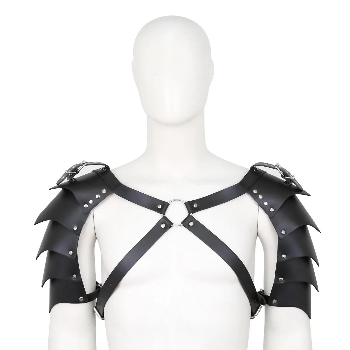 Medieval Elven Knight Shoulder Armor Costume Halloween Viking Vintage Gothic Pirate Warrior Cosplay Harness Pauldrons Accessory