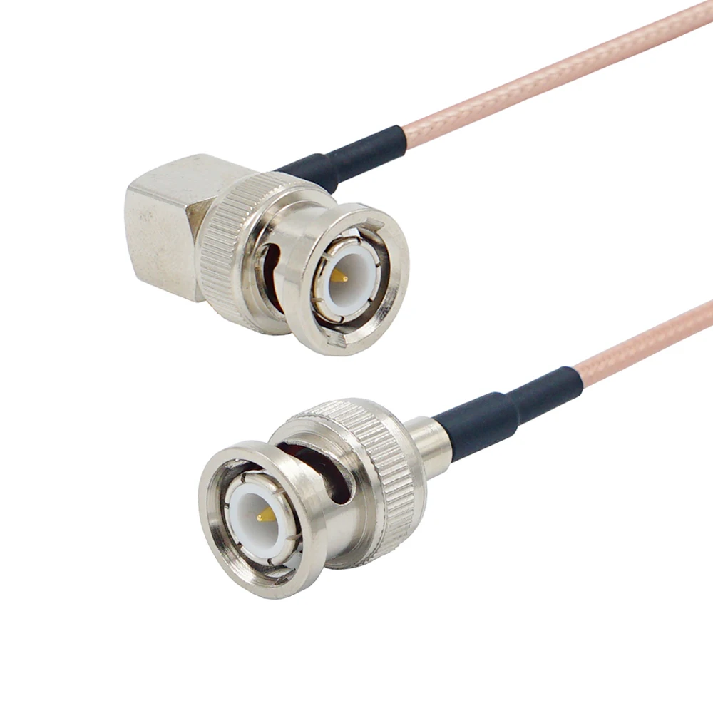 BNC Male Plug Right Angle to Straight BNC for SDI video signal transmission Camera RF Pigtail Soft 50 ohm RG316 Coaxial cable