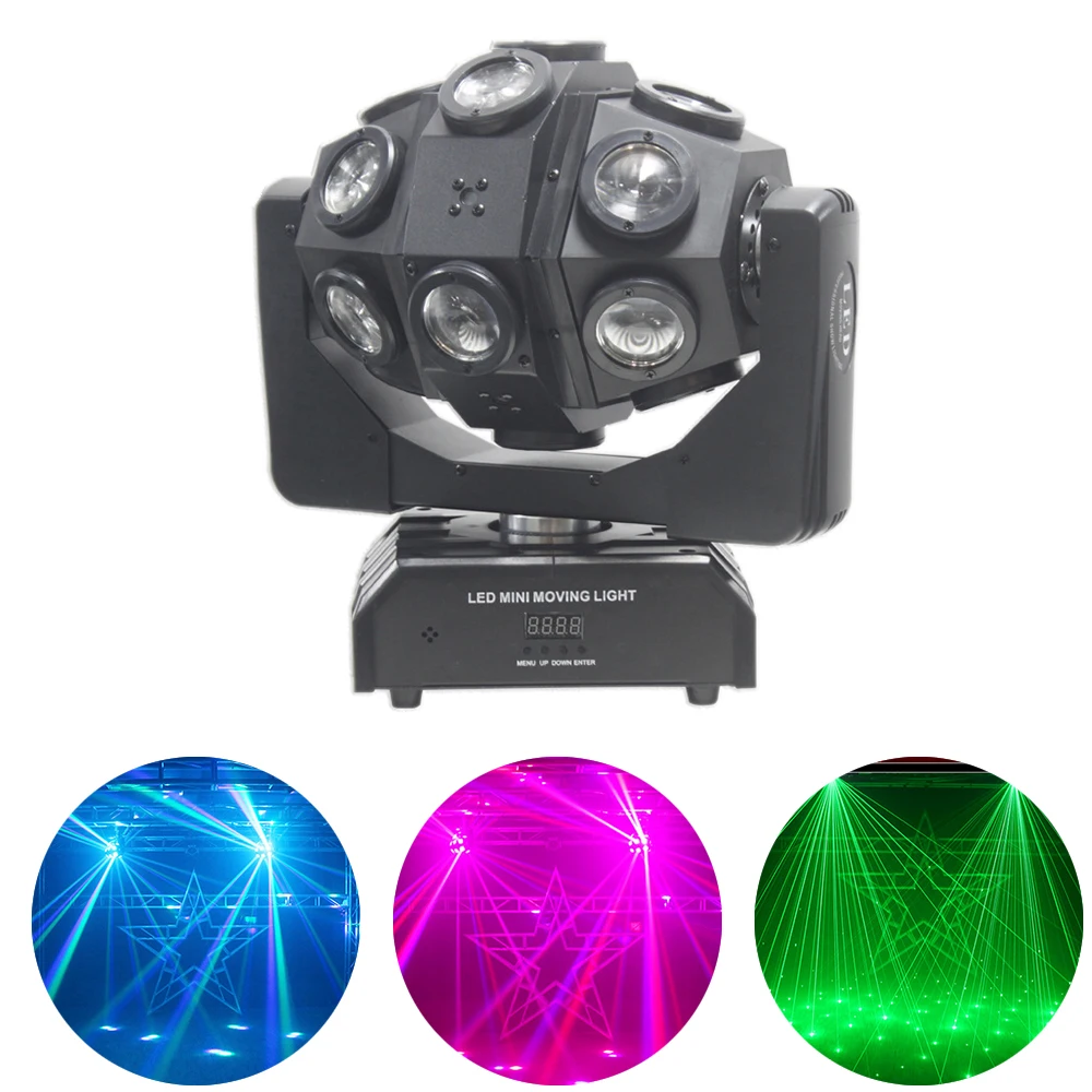 

LED Beam Laser Moving Head Light 18X12W RGBW 4IN1 Stage Light LED Stepless Rotating Angle Effect Light DJ Disco Bar Party Lamp