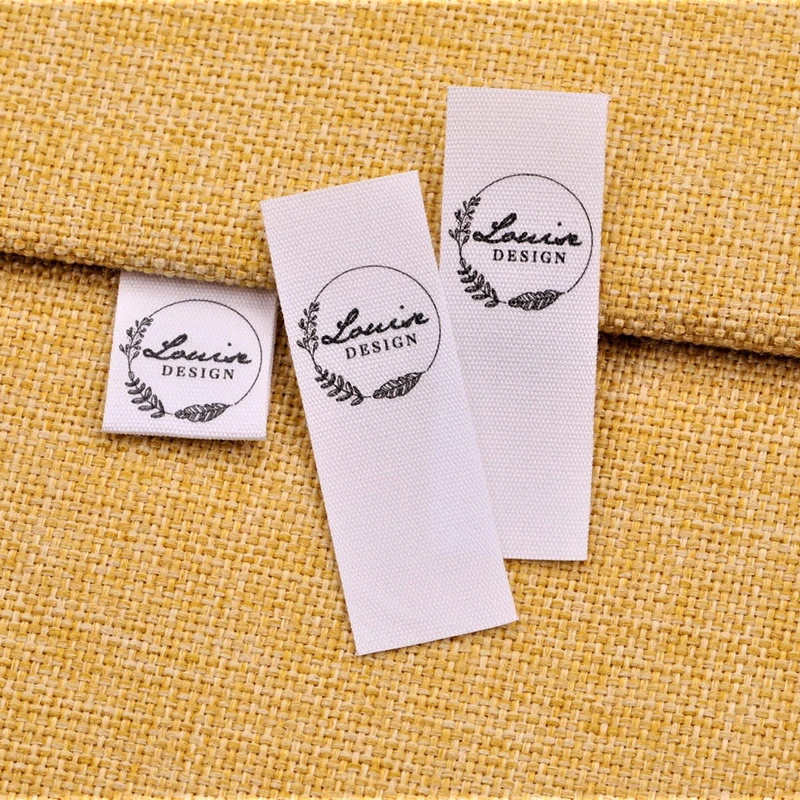 10-100 pcs Customizable Sewing Products 20mmx60mm Diy Text Label Semi-finished Garment Sewing Products and Cotton Webbing