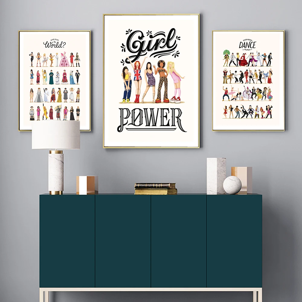 Modern Painting Who Run the World Music Poster The Future is Female Print Canvas Art Feminism Wall Pictures For Bedroom Decor