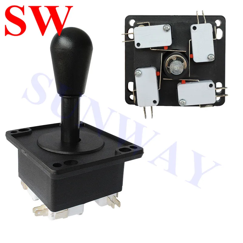 Joystick d'arcade happ rouge/noir, 2 pièces, Joystick de Style américain avec micro-interrupteurs pour distributeur automatique d'arcade Jamma