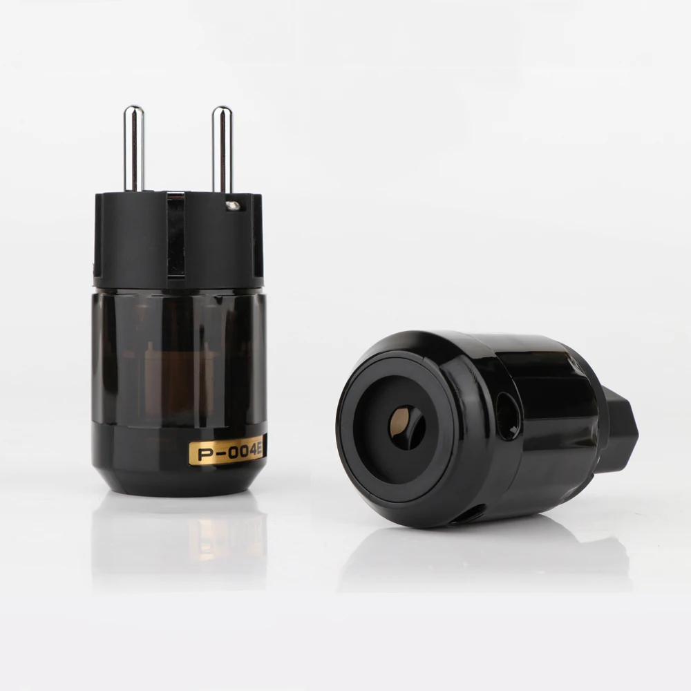 زوج P-004E/C-004 D الروديوم مطلي الأوروبي القياسية قابس الطاقة IEC أنثى موصل Hifi الكهربائية الاتحاد الأوروبي/الاتحاد الافريقي موصل التوصيل