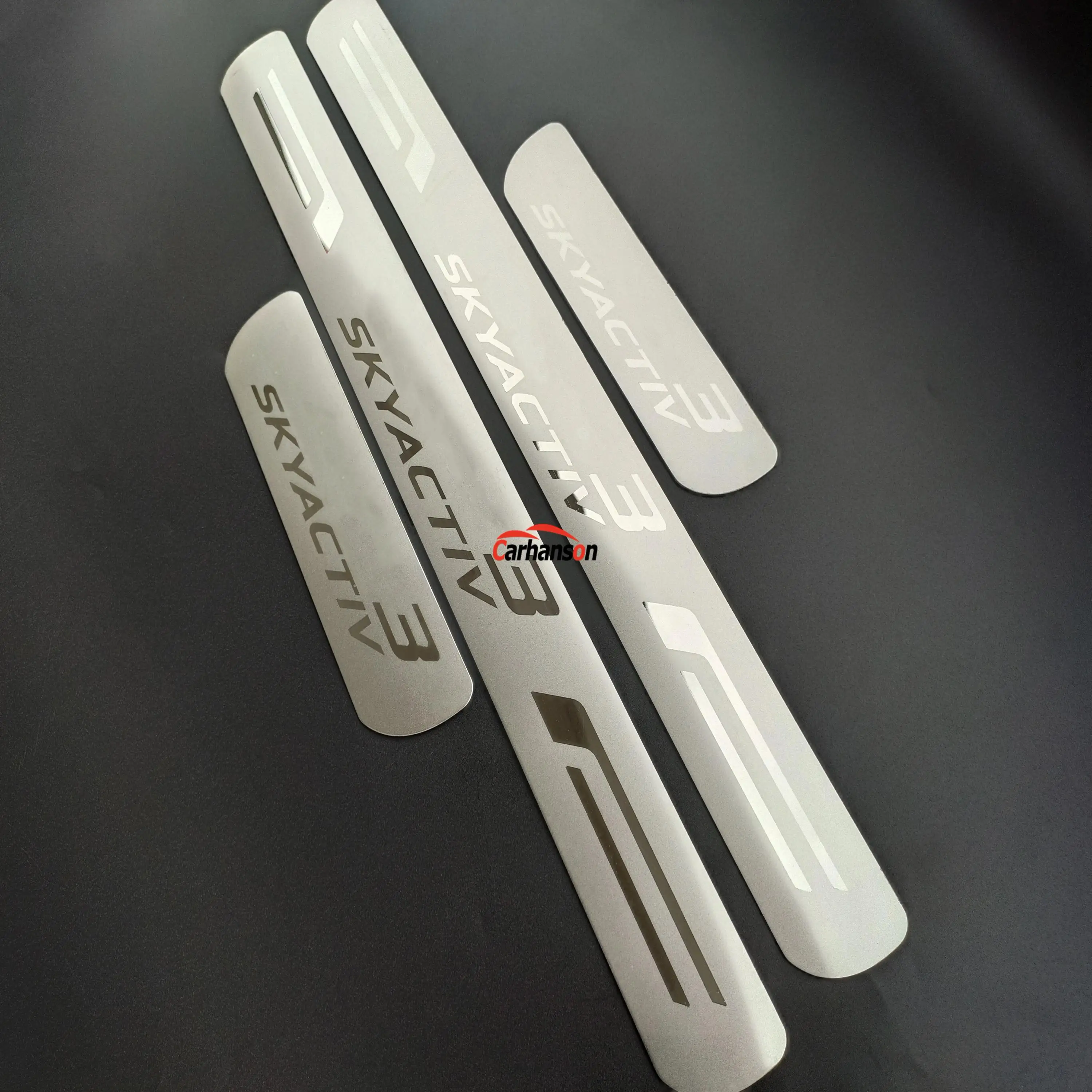 For Mazda 3 2023 2021 2019 Car Accessories Door Sill Trim Strip Stainless Steel Pedal Cover Protector Styling Auto Stickers 2024
