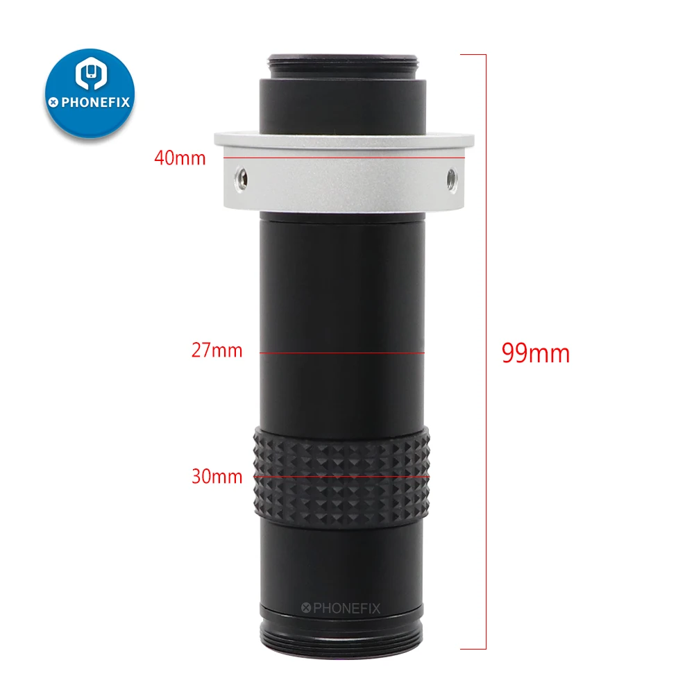 1X -130X Continuous Zoom C MOUNT Lens Adjustable Magnification 130 Multiples High Working Distance for HDMI VGA USB Video Camera