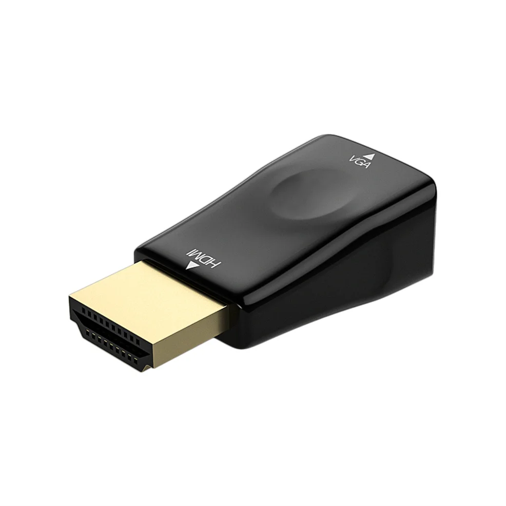 LccKaa Adapter HDMI na VGA Konwerter męski na żeński 1080P Adapter wideo HDMI na VGA do PC TV Box DVD HDTV