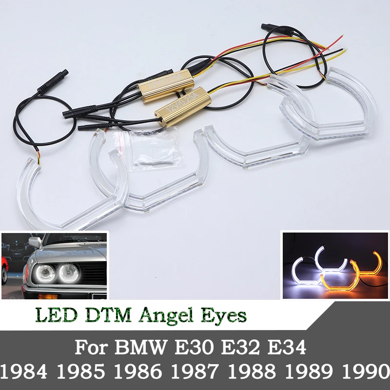 

High quality crystal LED angel eyes DTM style halo ring light for BMW E30 E32 E34 1984 1985 1986 1987 1988-1990 car accessories