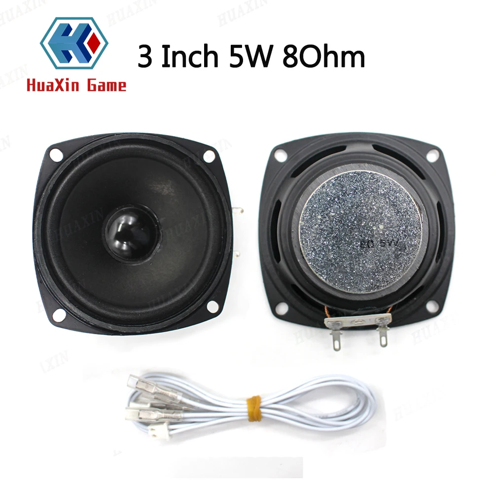 2 Pcs High Quality 3 Inch 8 Ohm 5W Speaker For DIY Arcade Game Kit Arcade Machine Parts Game Machine Accessory