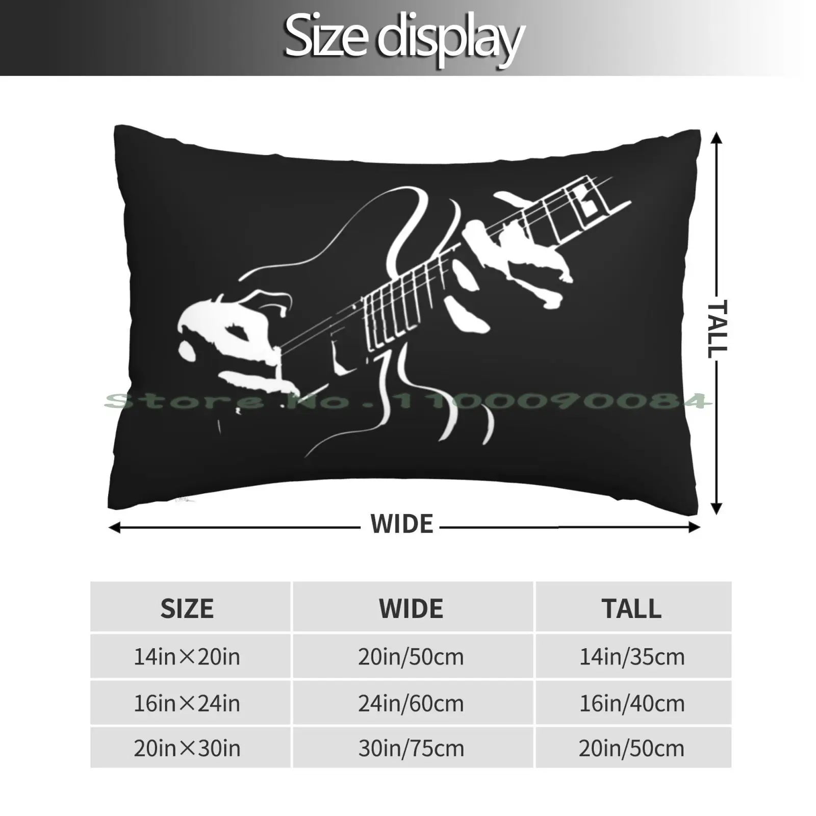 Electric Guitar Solo Pillow Case 20x30 50*75 Sofa Bedroom Motorcycle Sports Bike Enthusiast Helmet Motorbike Racing Racer Race