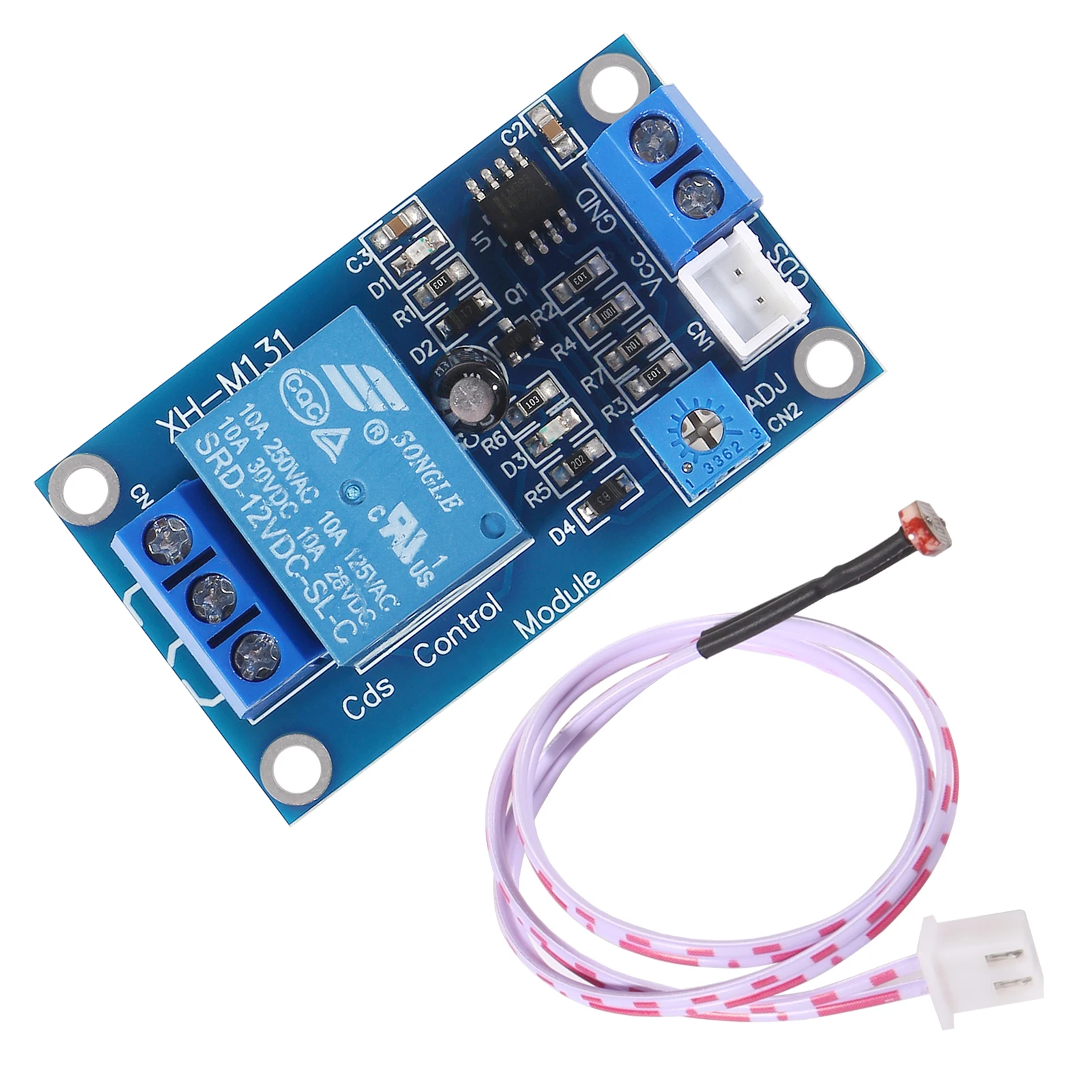 Interruptor de controle de luz com módulo de detecção, fotoresistor, sensor de detecção, brilho, módulo de controle automático, 5v, 12v, 10a