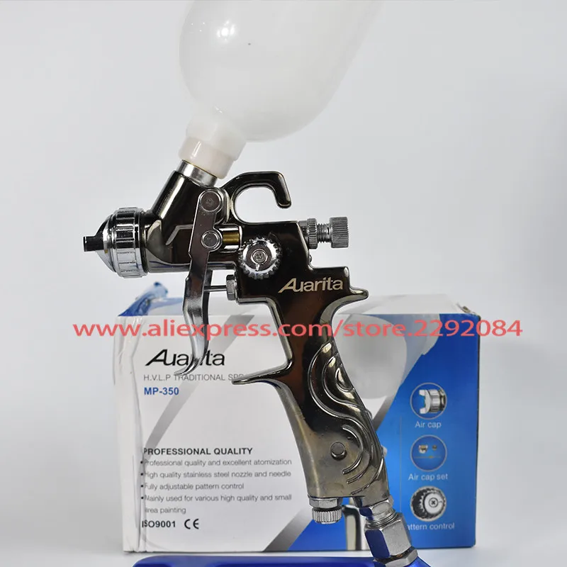 Mini Repair Spray Gun K350 HVLP Gravity feed 0.8mm nozzle 250ml paint airbrush