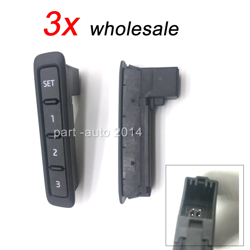 

3x 1Z0959769A Seat Memory Adjust Switch Button For V-W Tiguan 2010-2013 CC 2010 2012 2013 Passat 2006-2009 J-etta 2005-2010