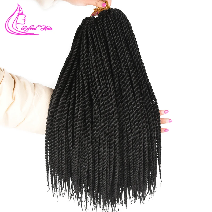 Handmade Crochet Braids Senegalese Twist Hair Extensions Brown Grey Red Ombre Synthetic Braid For Woman Girls 22Strands/pc