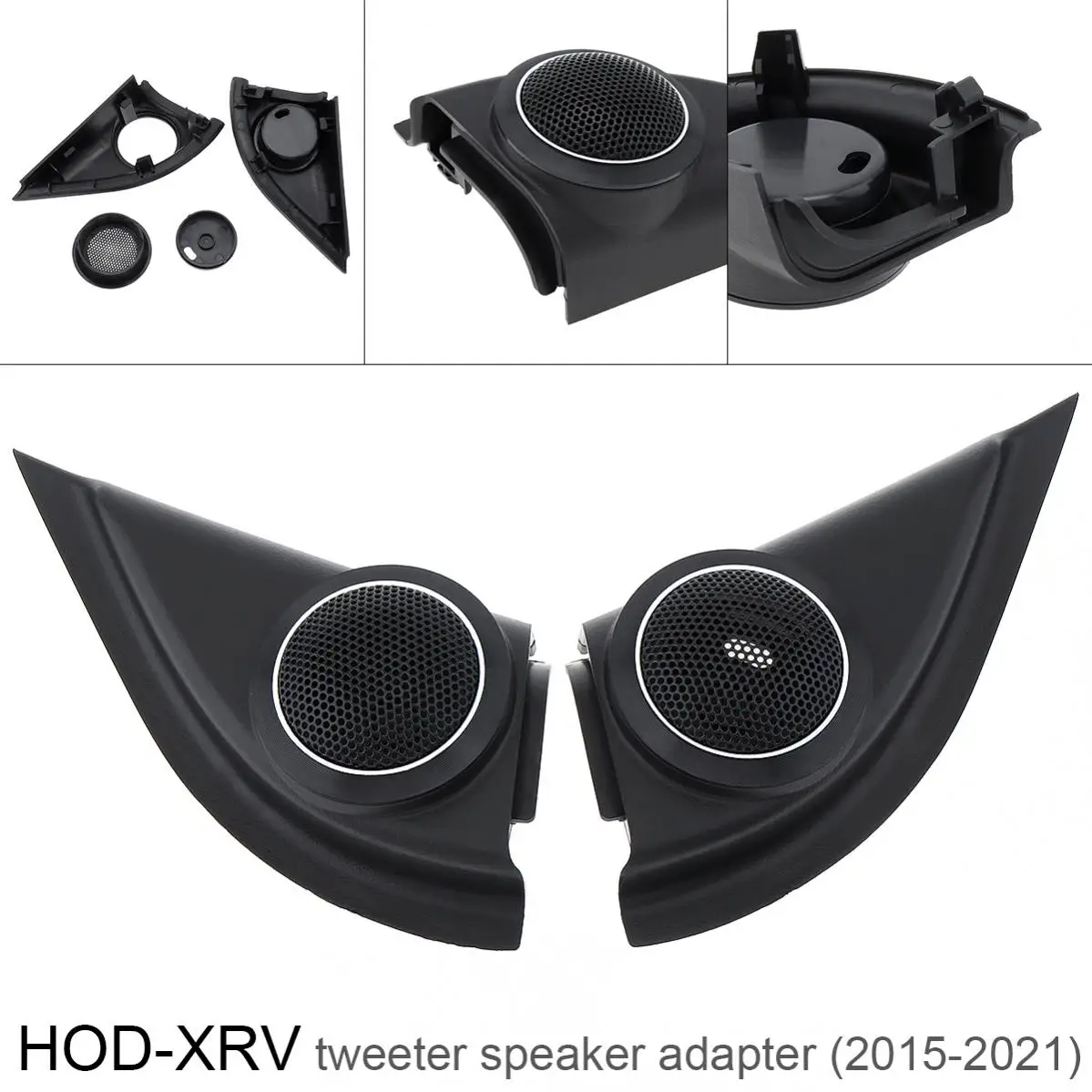 Hifi System ABS Materia Tweeter Horns Cover  Fit for Honda CRV 2017 - 2021 Refitting Installation Front Door Speaker Adapter Kit