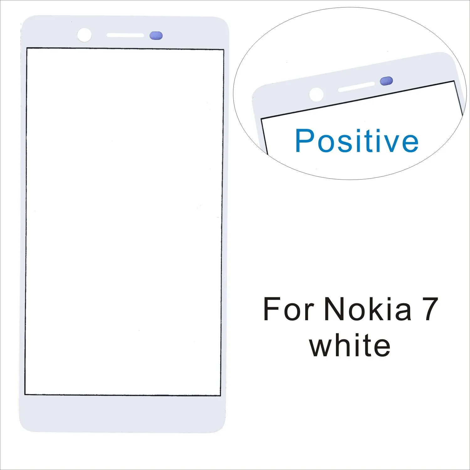 Front Panel Glass For Nokia 6 6.1 6.2 7 7 Plus 7P 7.2 Front Glass Screen Outer Glass Cover Panel Replacement