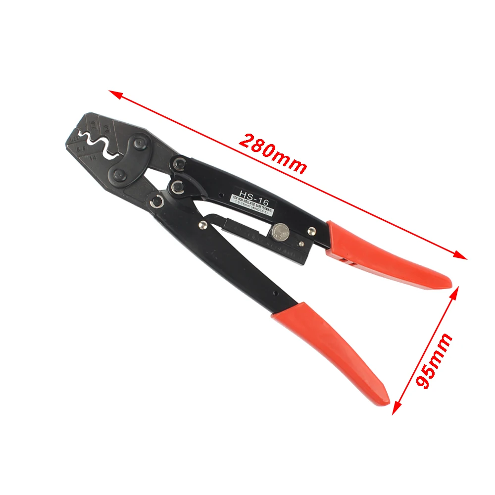 HS-16 Crimping Pliers Cable Lug Crimper Tool Bare Terminal Wire Plier Cutter 1.25-16 Square Millimeter Cutters Cutting Hand Tool