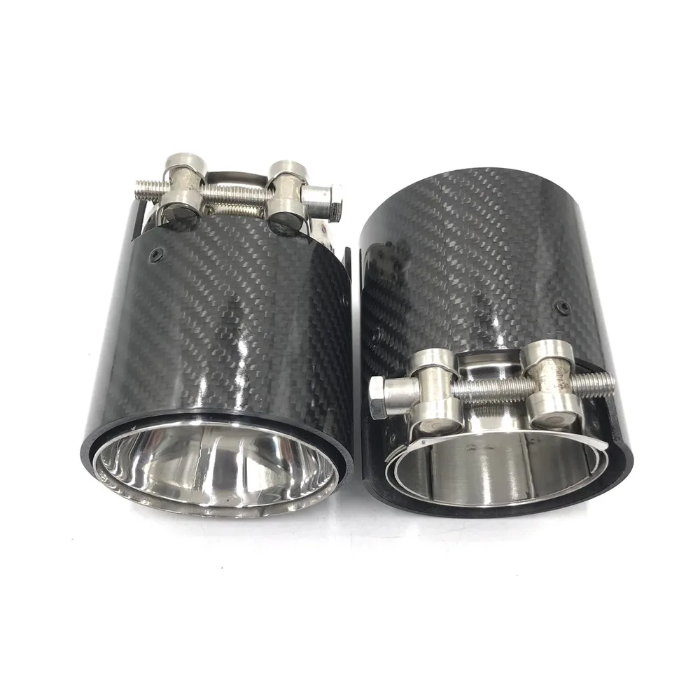 Free Shipping 1 Pieces Real Carbon Fiber MP Exhausts Tips M4 for M2 M3 M4 Exhaust Tip F80 F82 F87 Exhaust Muffler Pipes