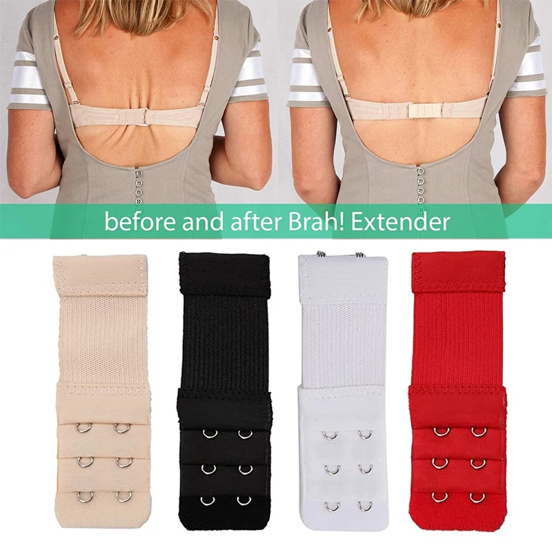 

1-10Pcs Bra Extender for Women's 2 Hook Elastic Bra Extension Strap Hook Clip Expander Adjustable Belt Buckle Intimates