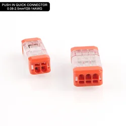 2/3 Pin Docking Pluggable Wire Connector Fast wiring via push-in termination of solid conductors Electric Connectors Terminals