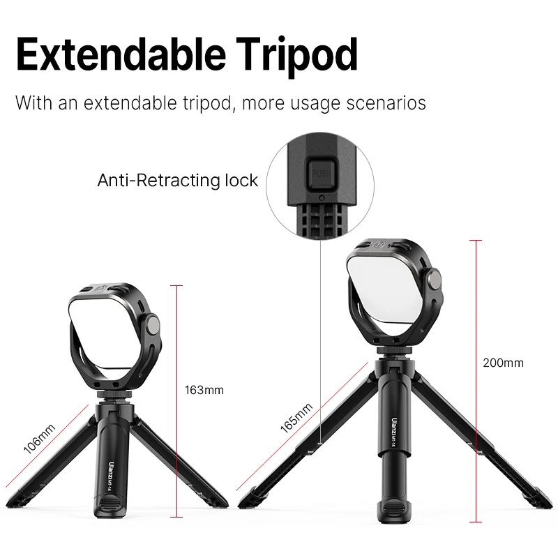 Vijim VL66 3200K-6500K Led Video Light 360 ° Draaibaar Stand Dslr Camera Licht W Koud Schoen 2000Mah Draagbare Traploze Licht Invullen