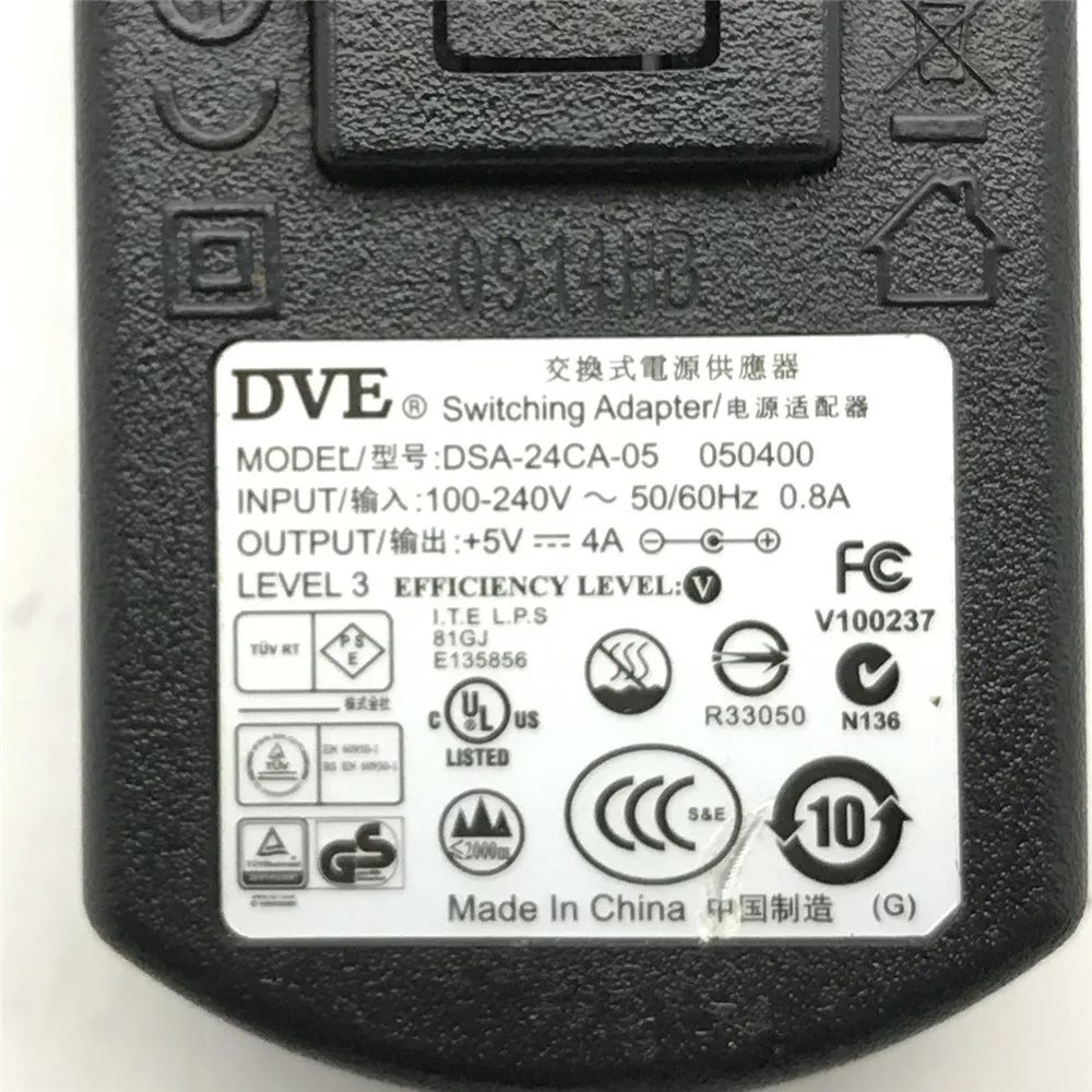 Power Supply Charger DVE DSA-24CA-05 +5V 4A DC AC Adapters Switching Adapter For Honeywell Dolphin 7800 Original Power Supply