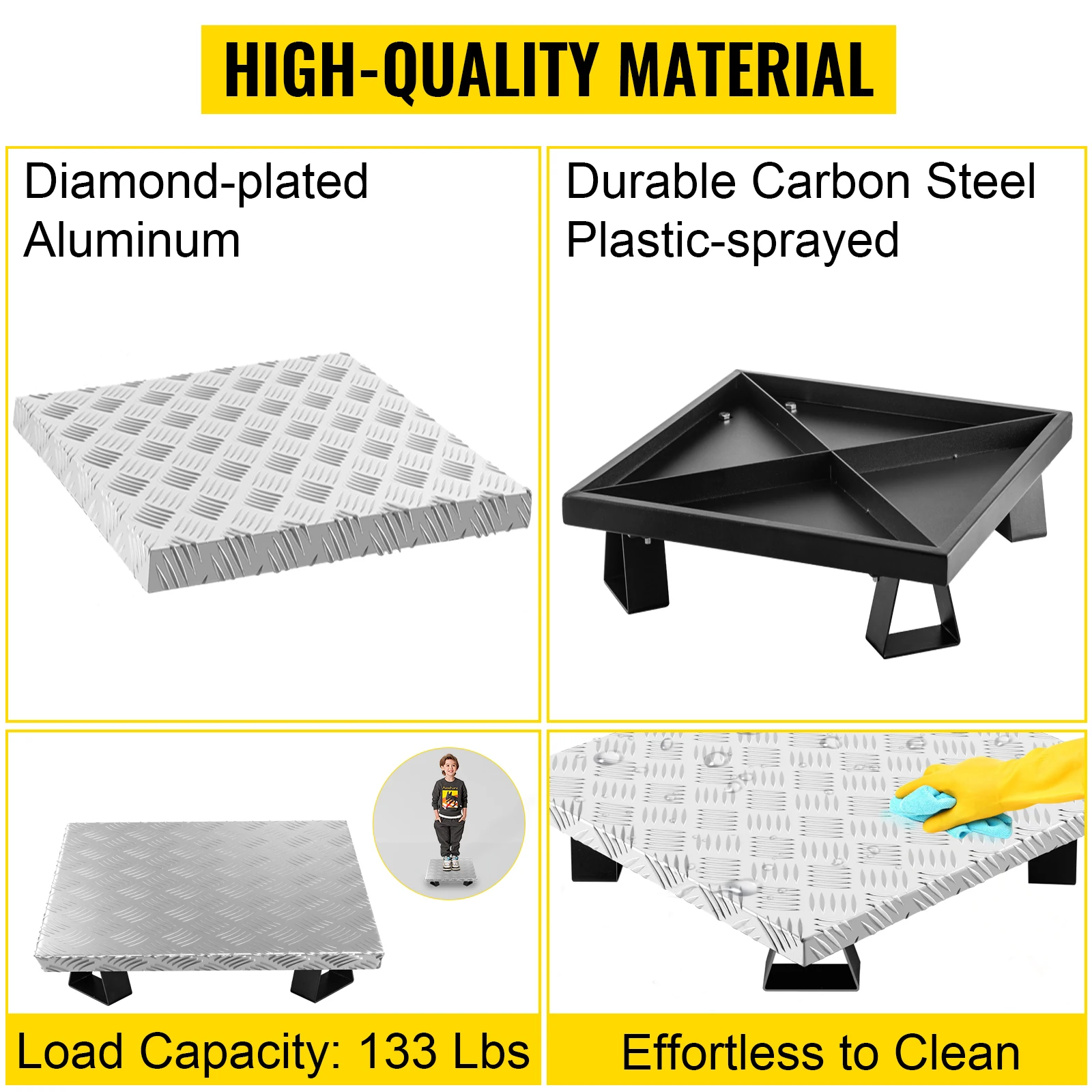 VEVOR Đa Kích Thước Hố Lửa Giữ Nhiệt Sàn Tàu Hậu Vệ Cao Nhiệt Độ Al/Thép Carbon Sâu Chống Ồn Saft Cho Cỏ bãi Cỏ Bảo Vệ Ngoài Trời