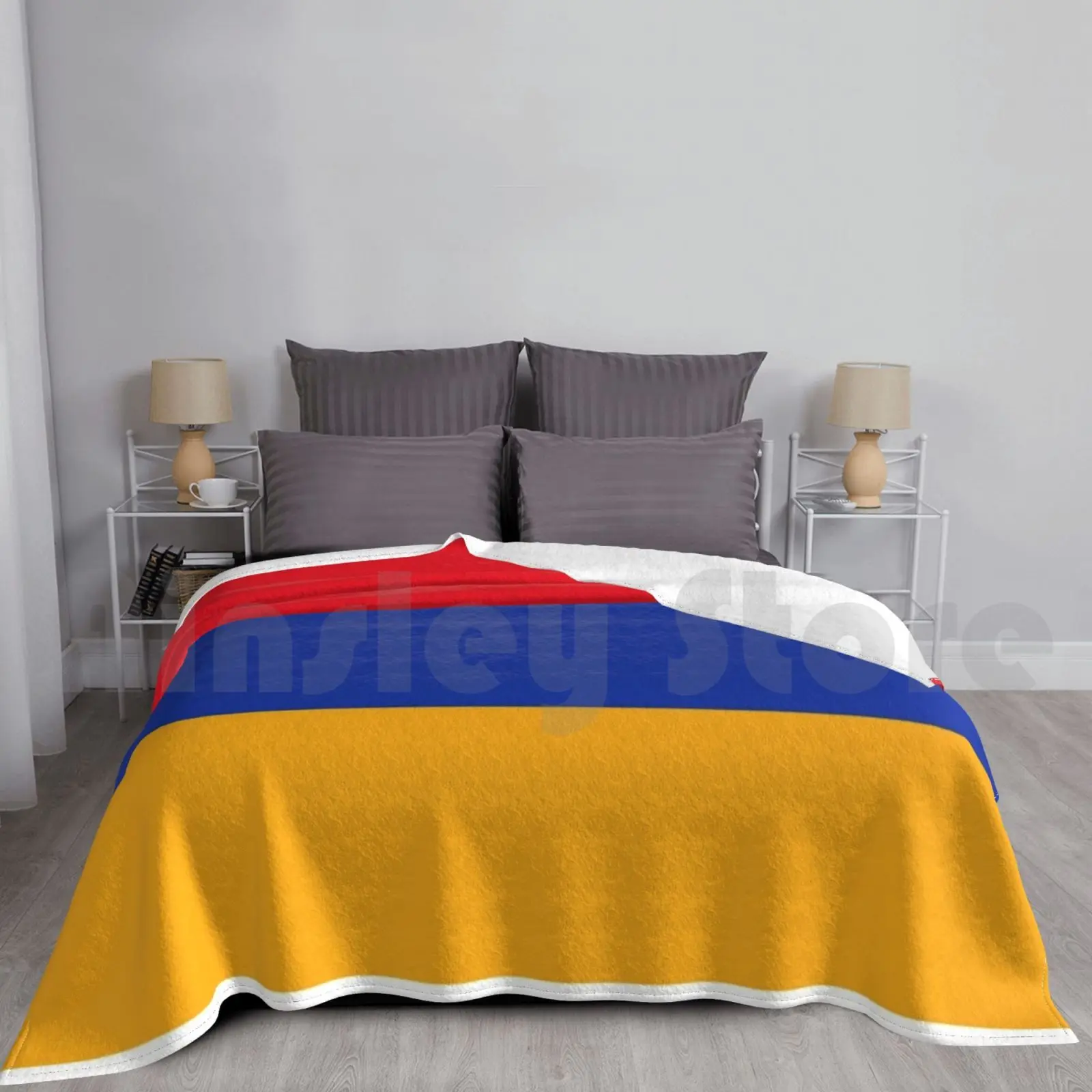 Armenia Flag Blanket Super Soft Warm Light Thin Union Jack Flag Britain