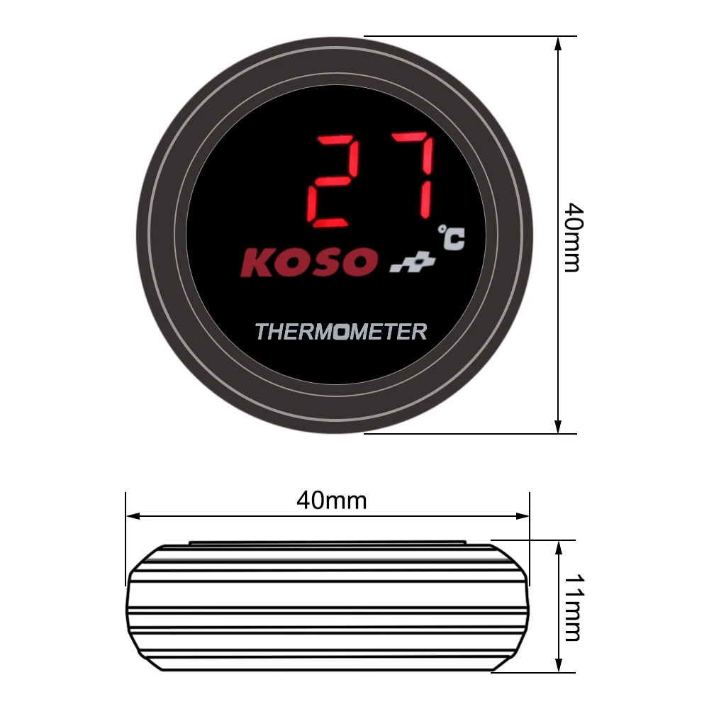 Black Universal Motorcycle Thermometer Instruments Water Temp Temperature Digital Display Gauge Meter For Xmax 300 250 125