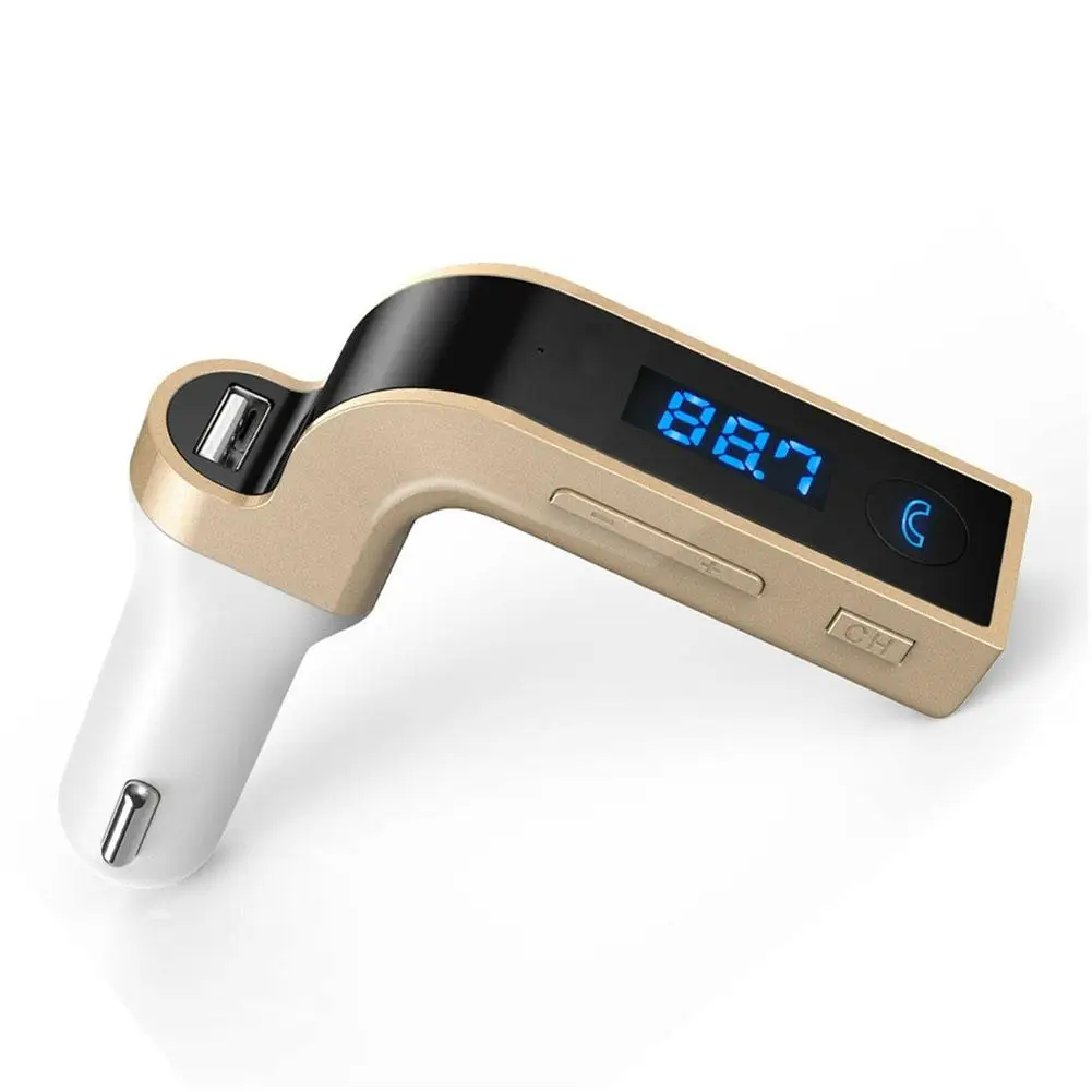 1pc Car Kit Bluetooth Handsfree FM Transmitter Cigarette Lighter Type Radio MP3 Player USB Charger Auto Automobile Accessory 12V