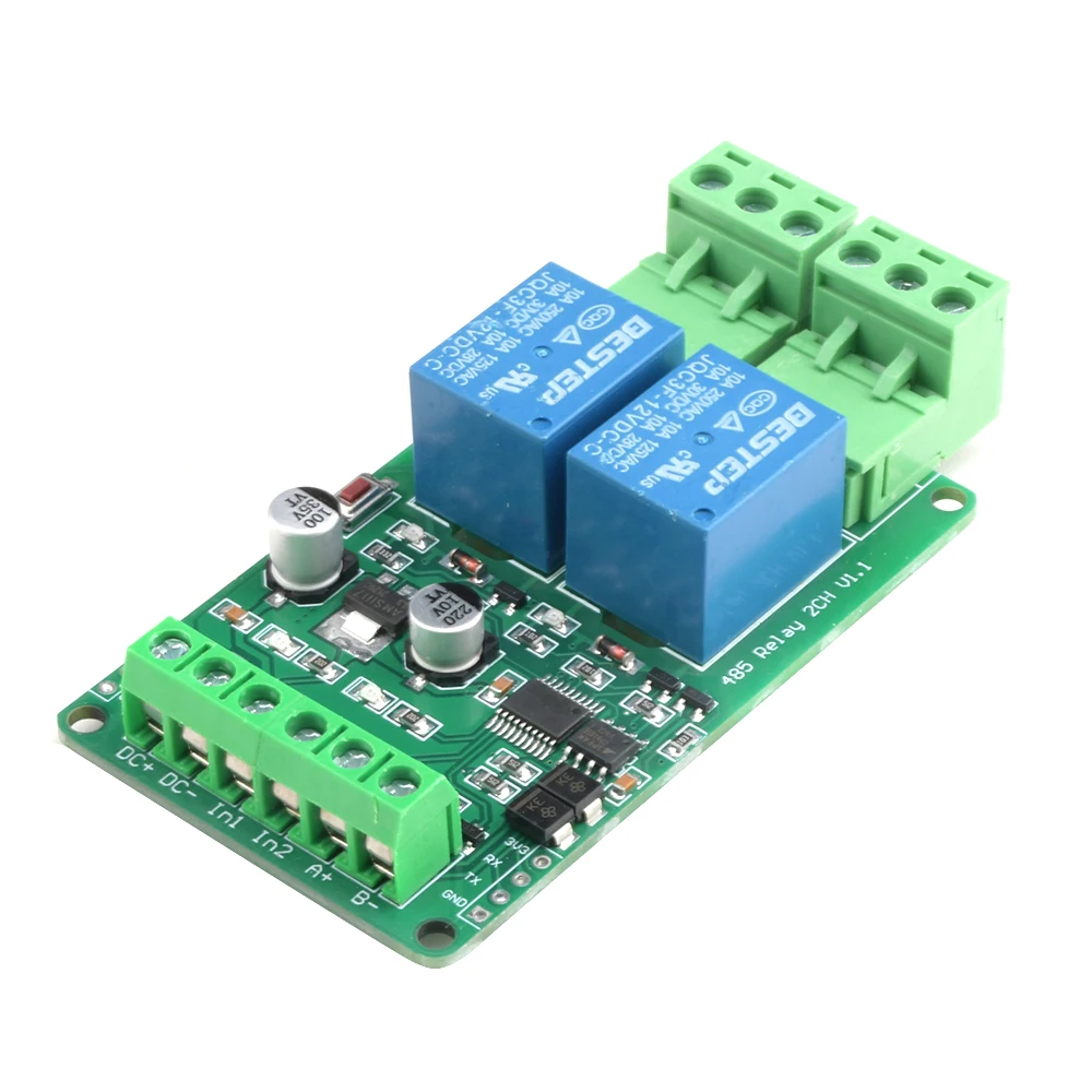 Modbus RTU 12V 1/2/4/8 Channel Relay Output Board Switch Input RS485 TTL Communication Network Expansion Board Relay Module