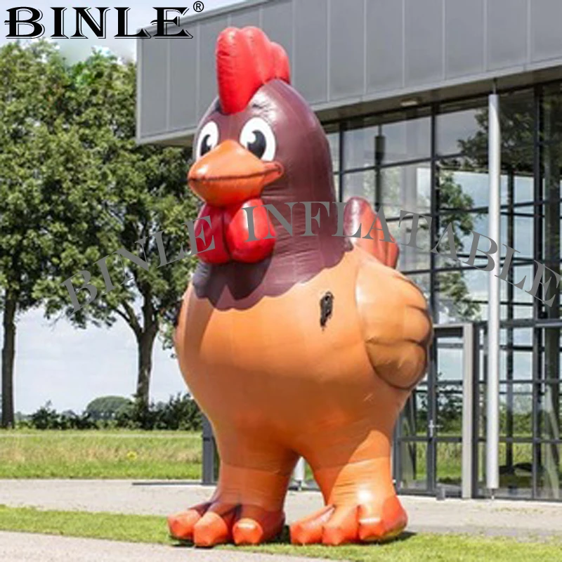 

Fast food shop ideas giant inflatable chicken for advertising,lovely standing mascot inflatable rooster model with air blower