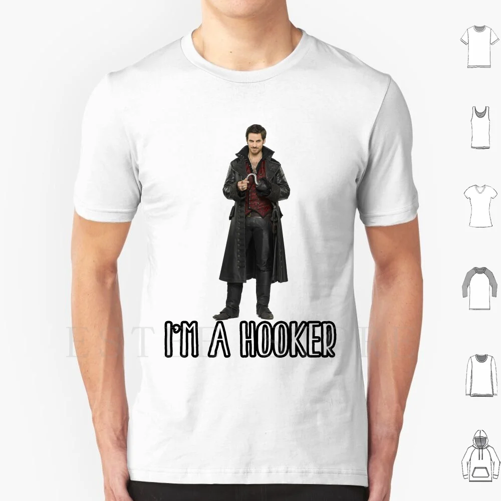 I'm A Hooker T Shirt Men Cotton 6xl Captain Hook Hook Killian Jones Once Upon A Time Tv