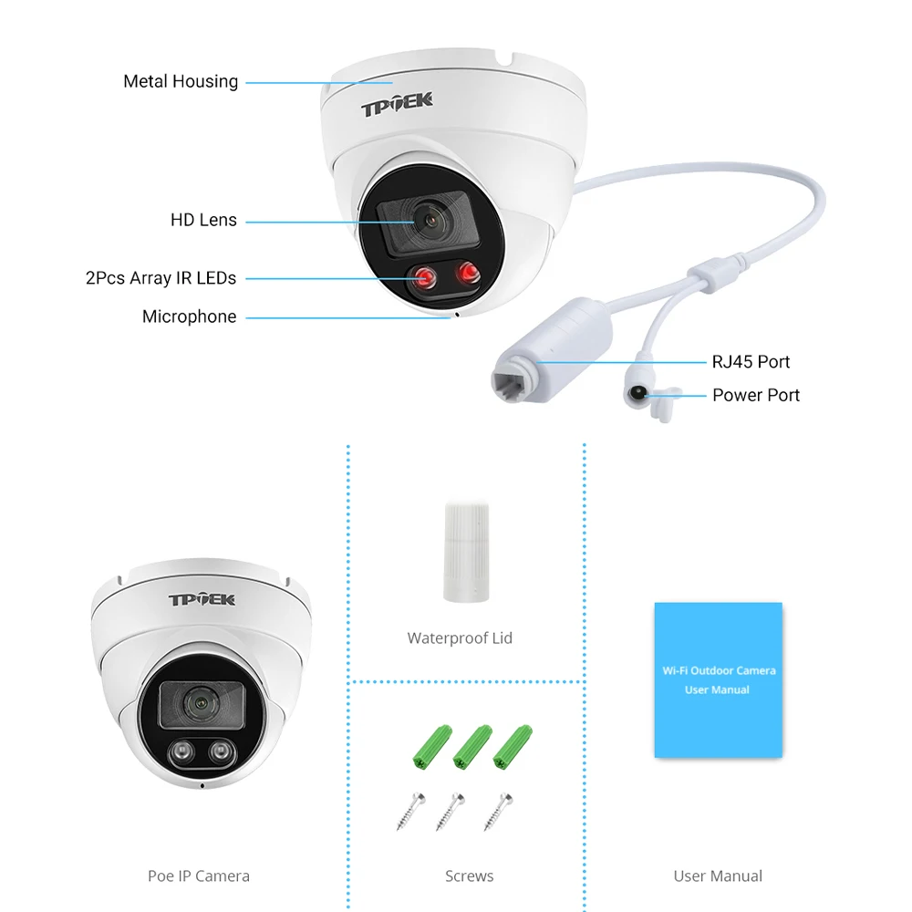 5MP PoE IP Camera Surveillance Security Protection CCTV Video Indoor Outdoor Audio Cameras 2.8mm XMEye H.265 Cam For NVR System