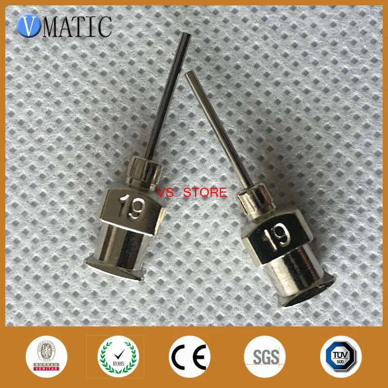 Gratis Verzending 0.5 Inch Tip Lengte 19G Alle Metalen Tips Blunt Rvs 12Pcs Doseren Spuit Naald Tips 1/2 Inch