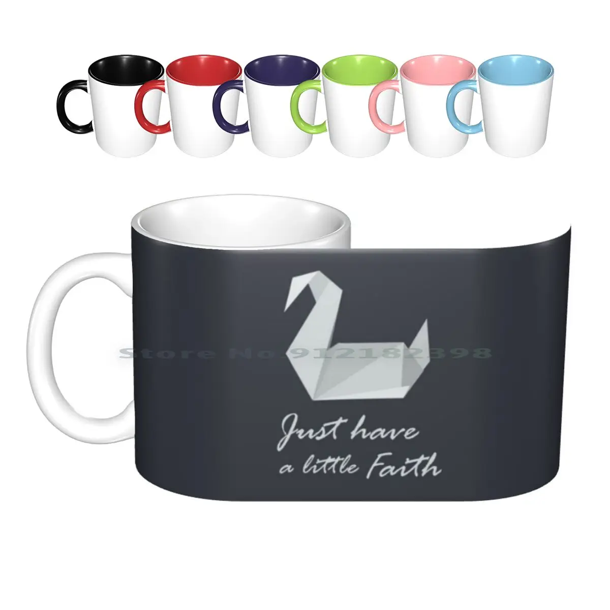 Керамические кружки с надписью «Just Take A Little Faith», кофейные чашки, кружка для молока и чая, побег из тюрьмы, лебедь, журавль, оригами, Fanart Pb