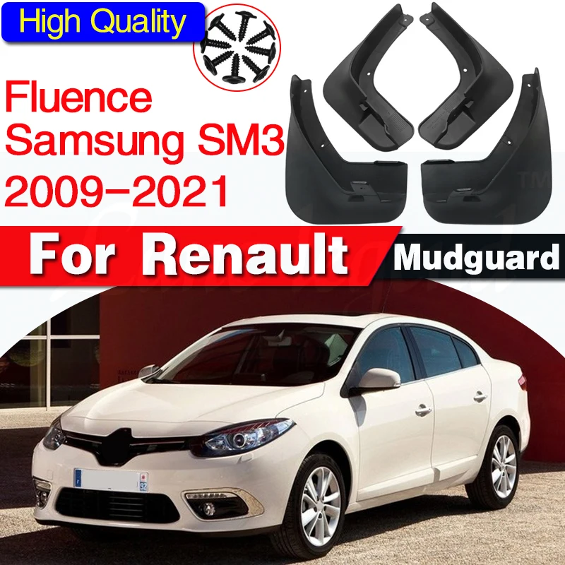 OE Styled Molded Car Mud Flaps For Renault Fluence Samsung SM3 2009-on Mudflaps Splash Guards Flap Mudguards Car Styling