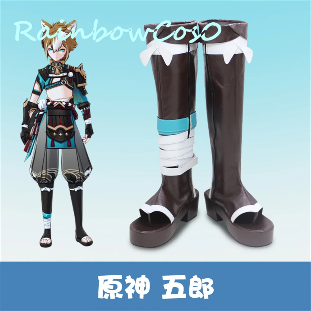 "Genshin gorou-botas para cosplay,